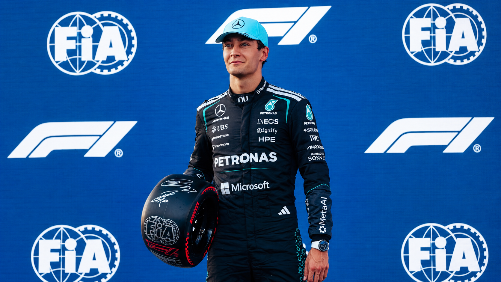 Russell Takes Baku Pole as Leclerc Secures Front-Row Start