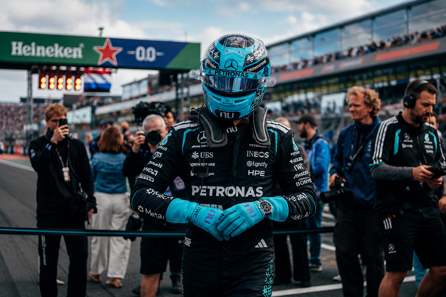 George Russell Warns of Ferrari Threat After Dutch GP Sprint Win: “Extremely Close” Qualifying Ahead